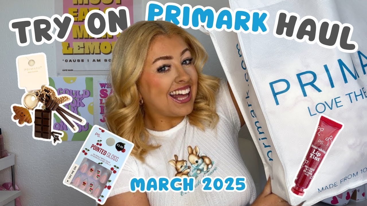PRIMARK HAUL МАРТ 2025 | Коллекция с бантиками, весенняя одежда и подделки под желеобразных котик...