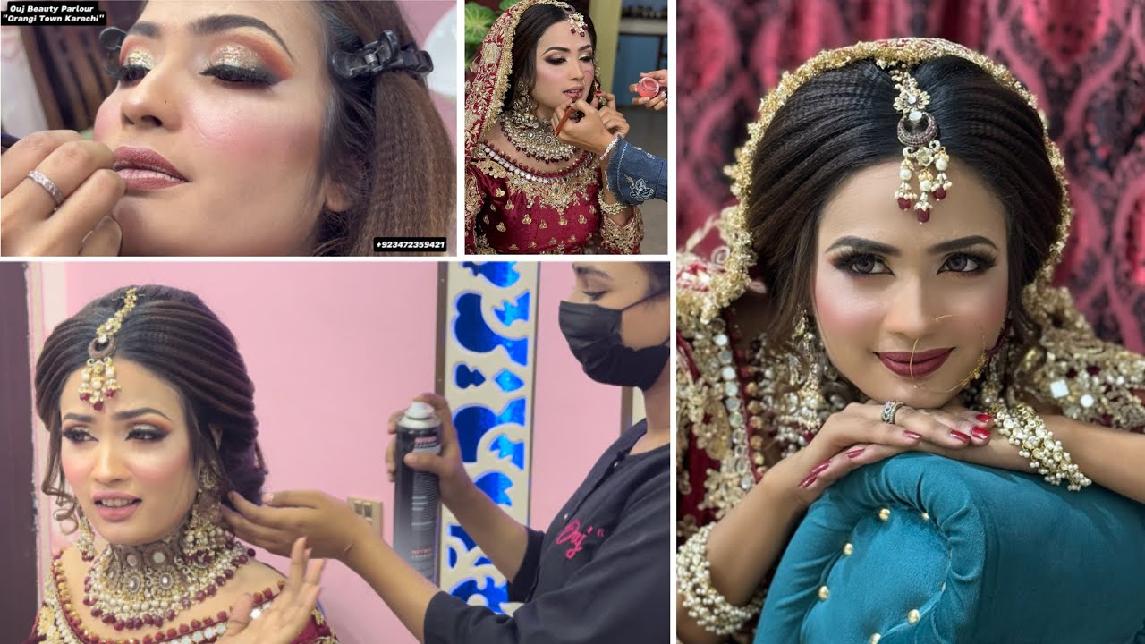 Latest Barat Bridal Makeup Full Tutorial by @Ouj Beauty Parlour