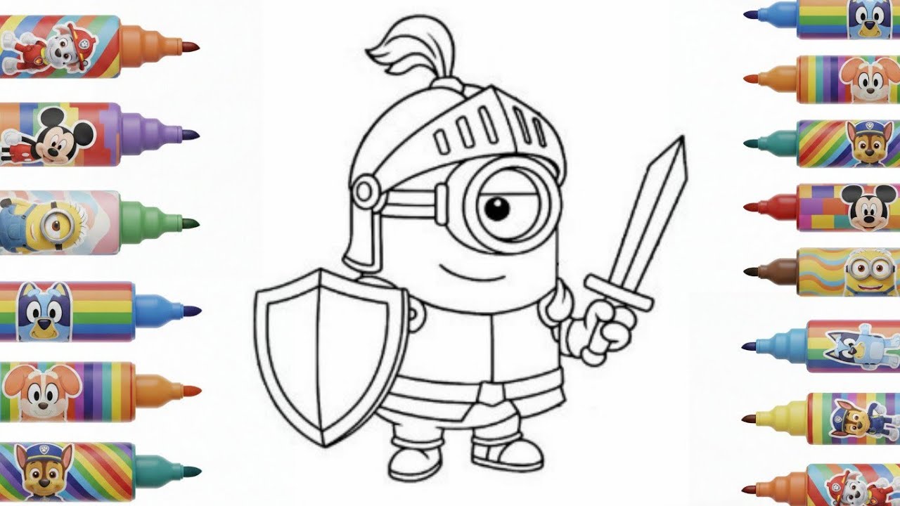 Simple Minion Drawing Step by Step | Drawing and Coloring for Kids