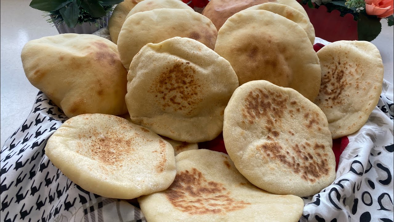 ‏طريقة خبز العربي طريقة صحية في البيت ينفع في رمضان وفي السحور والفطور ￼￼👍❤️❤️