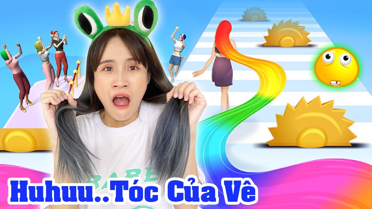 Thử Thách Chạy Chậm Là Bị Cắt Mất Tóc | Hair Challenge | Vê Vê Official