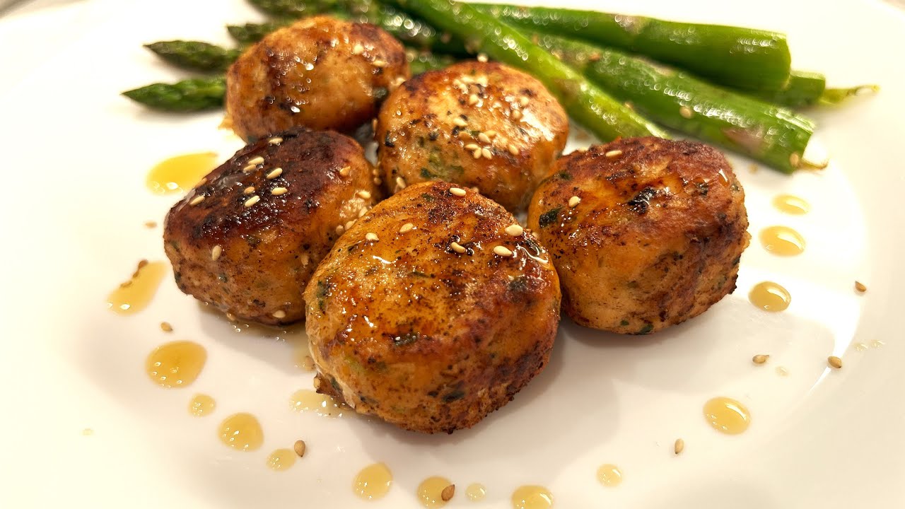 Albondigas de Salmón con miel y limón