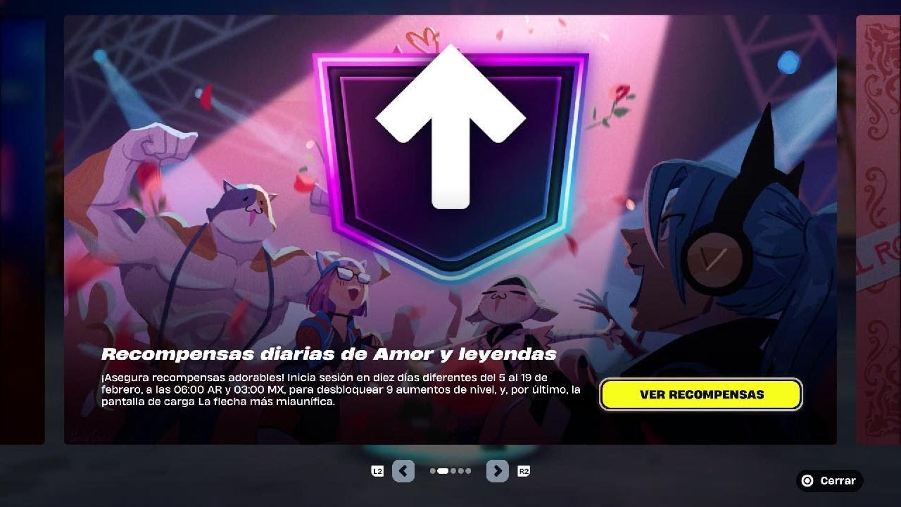 Fortnite PS5 Nueva Actualización Recompensas Diarias De Amor y Leyendas Gratis 2026