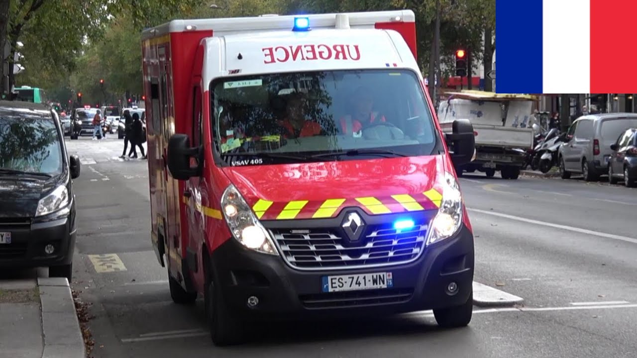 [FR] French Ambulance responding - Sapeurs-Pompiers de Paris VSAV 405