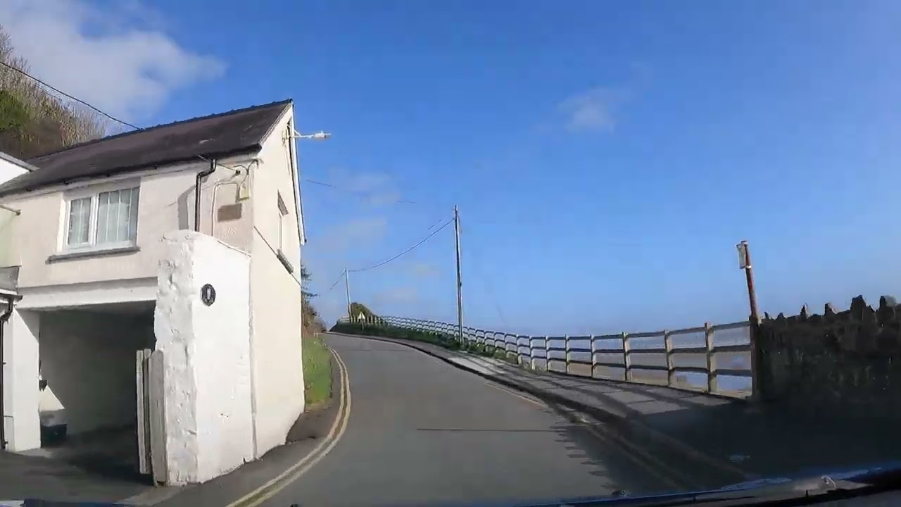 Driving at Amroth Beach Wales Nov 2022