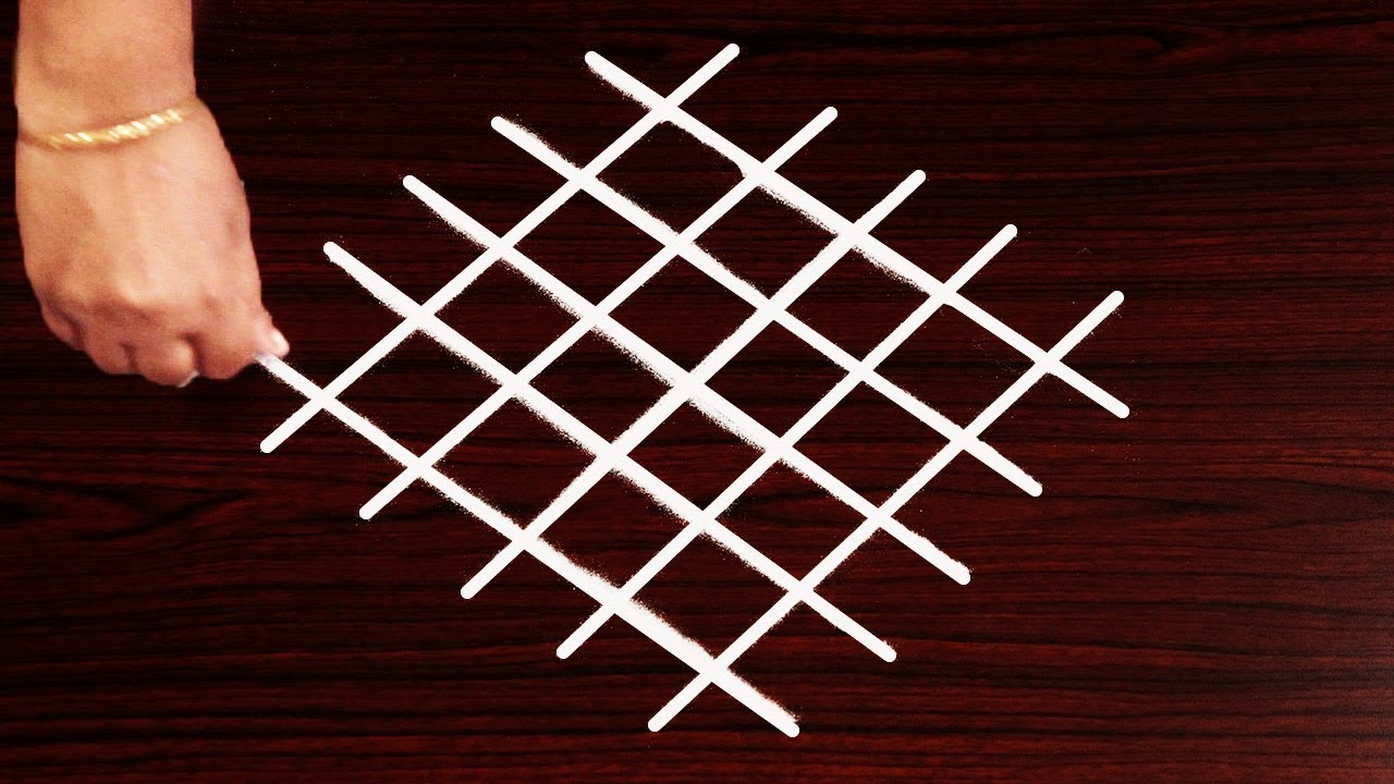 how to draw kolam for beginners - beautiful freehand kolangal designs - creative muggulu design