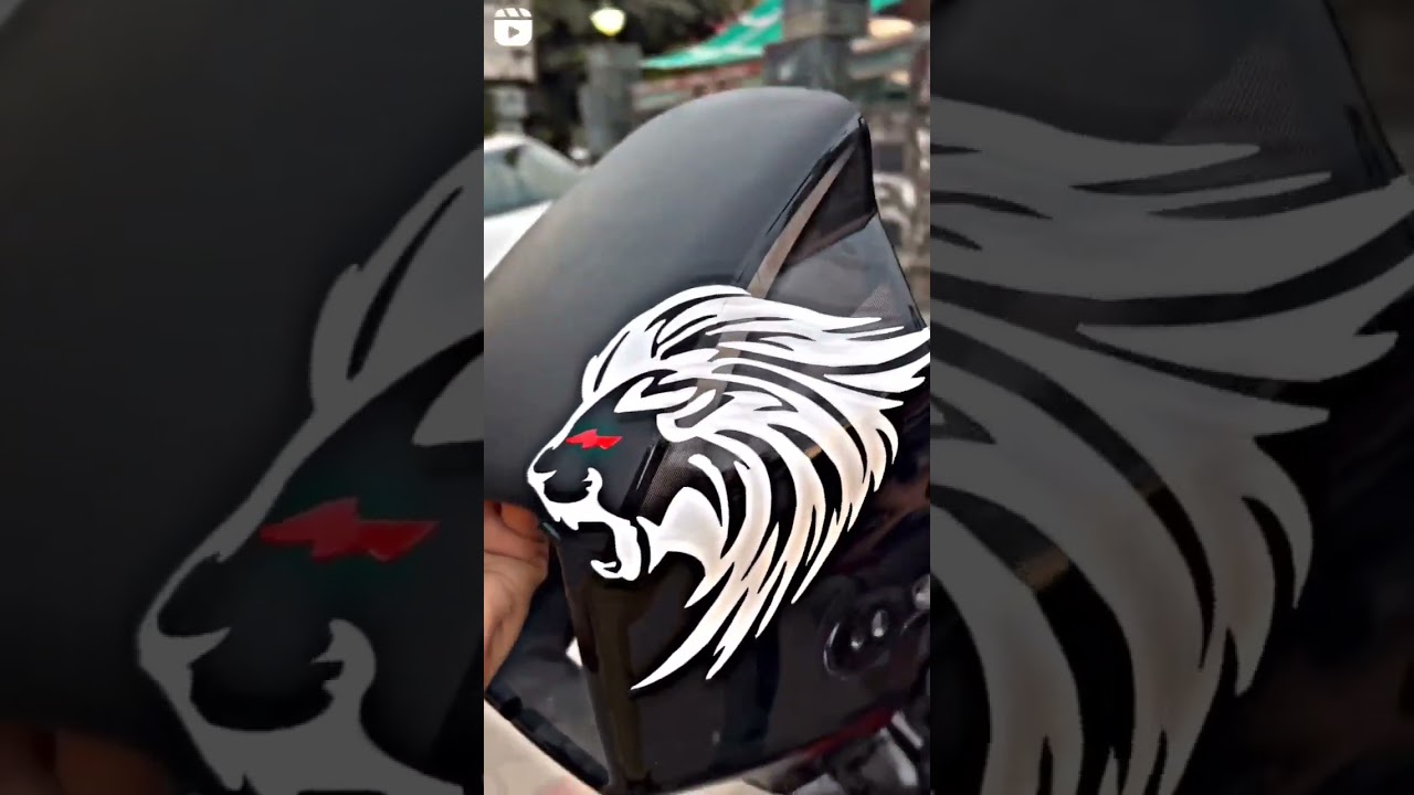 Visor stickers..| Lion sticker on visor..| splendor light modification..