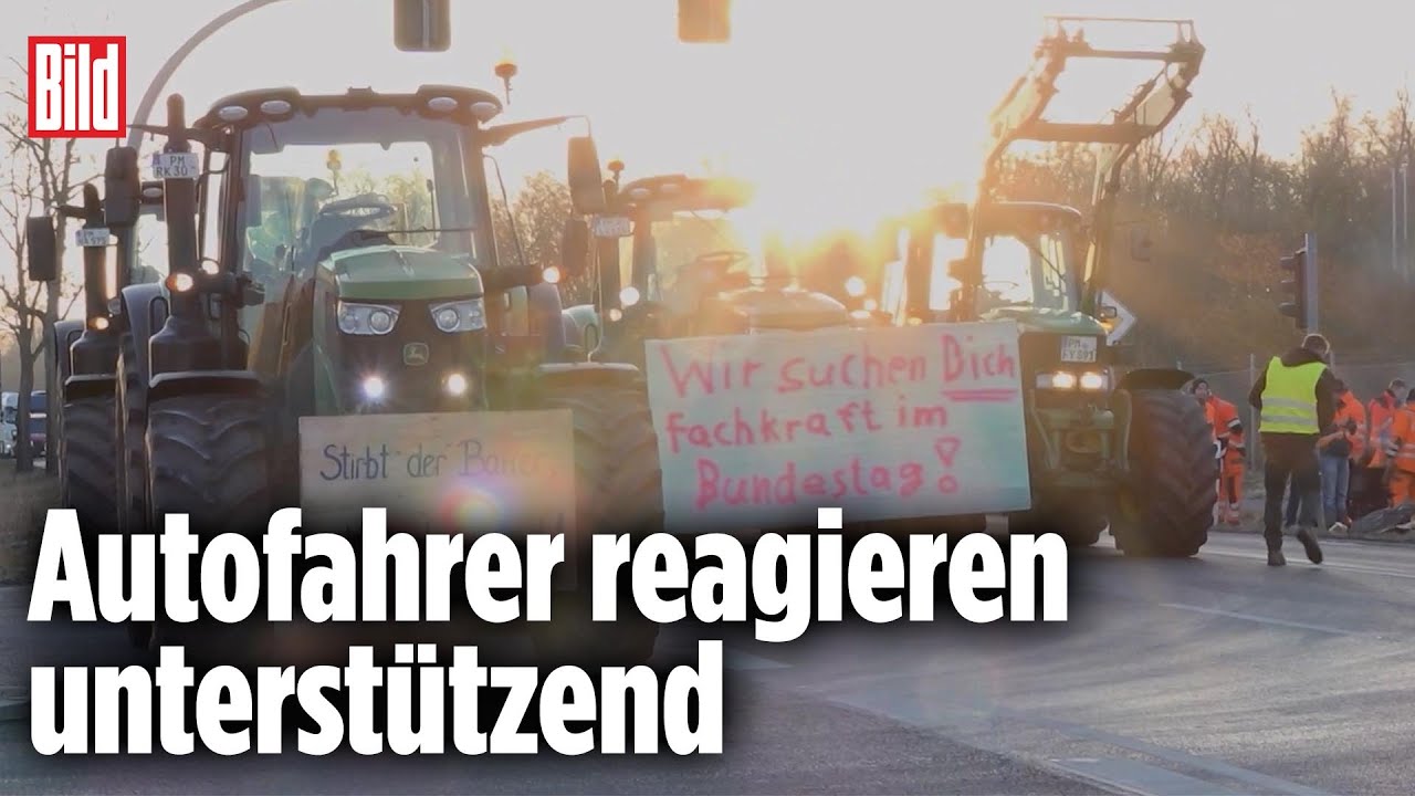 Auffahrten blockiert: Wut-Bauern legen Autobahnen lahm