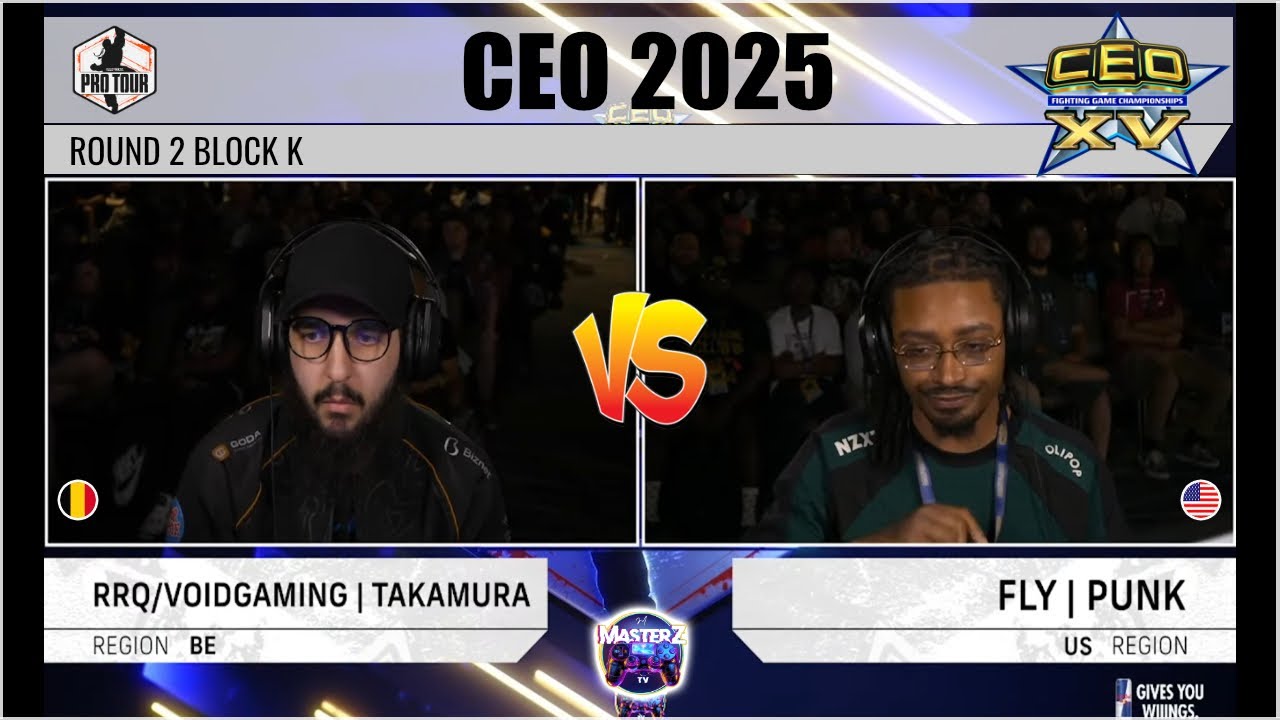 CEO 2025 BLOCK K SF6 // TAKAMURA (ken) VS PUNK (cammy) High level gameplay