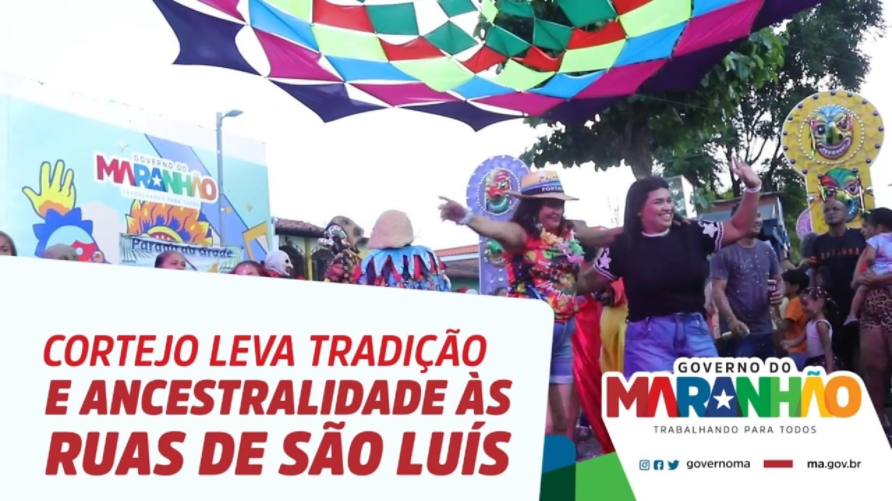 Cortejo leva tradição e ancestralidade às ruas de São Luís