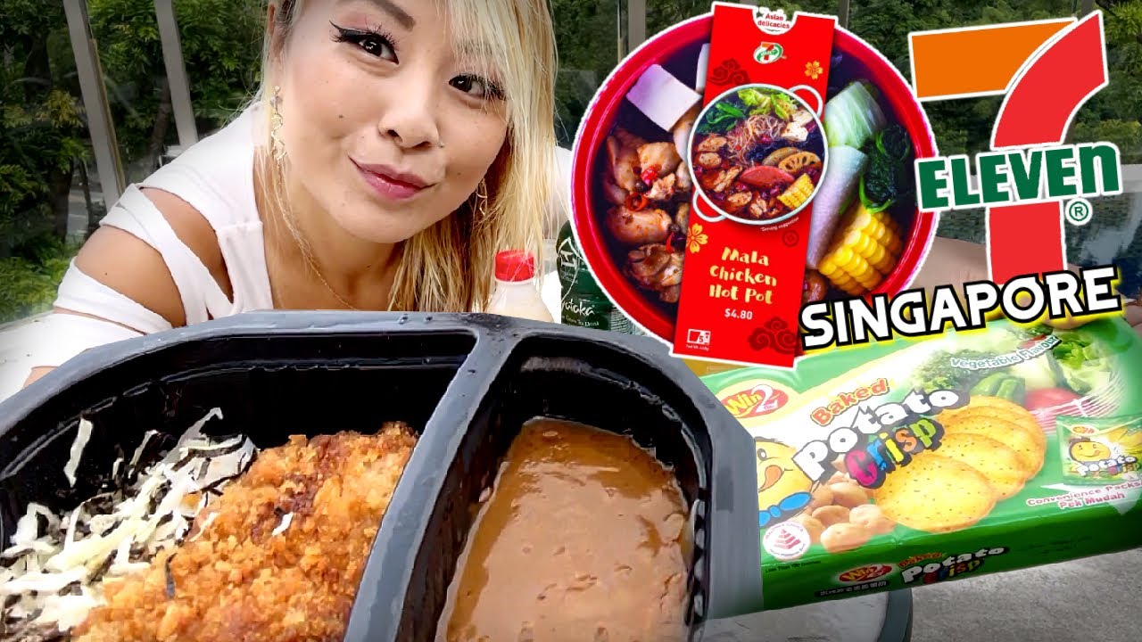 Eating at 7-11 for 24 Hours in Singapore!! 