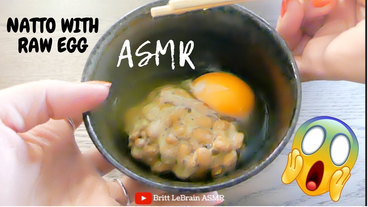 ASMR | Extreme STICKY *Eating Sounds* | Japanese Natto with Raw Egg 納豆 | No Talking 리얼사운드 먹방