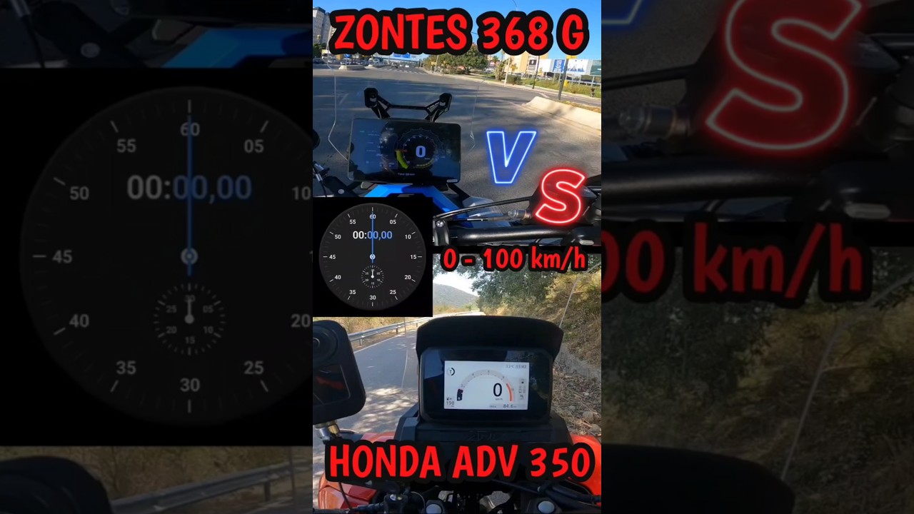 ZONTES 368G V/S HONDA ADV 350, [0 - 100 KM/H].😱 #ternero13 #zontes #honda #aceleraci&oacute;n #comparativa