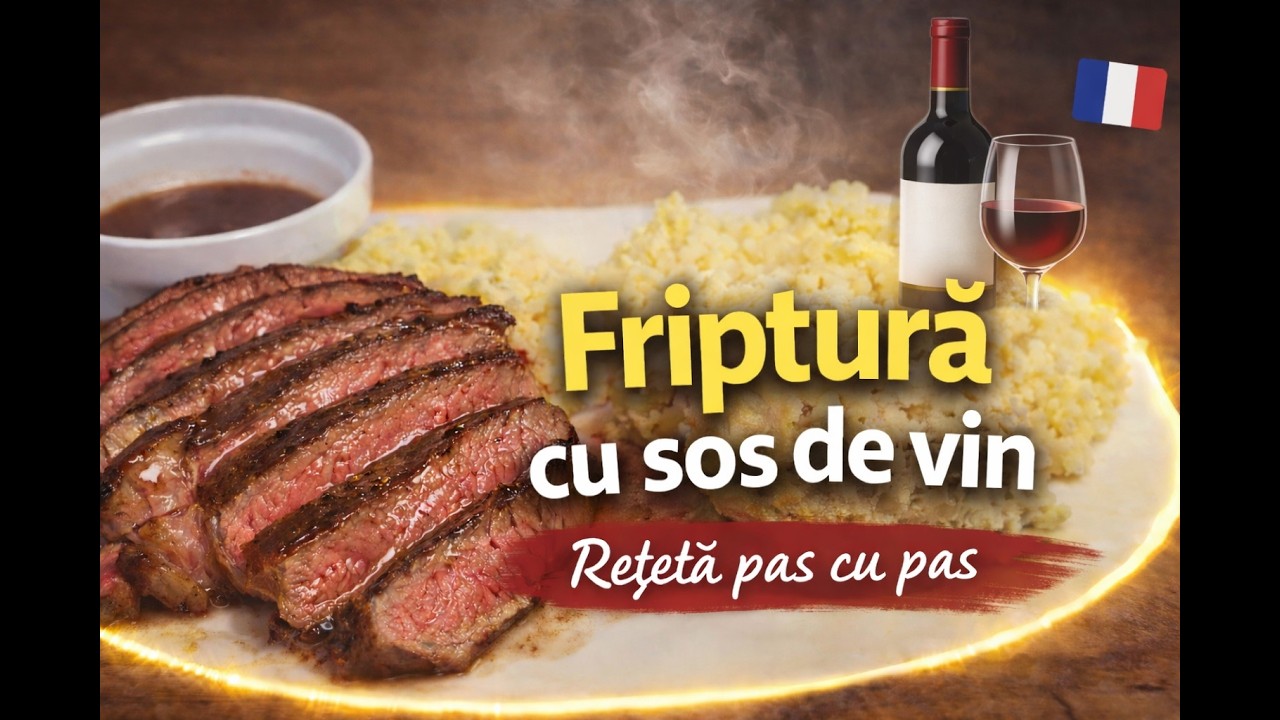 Cea mai gustoasă Friptură cu sos de vin 🍷 Rețetă simplă și elegantă