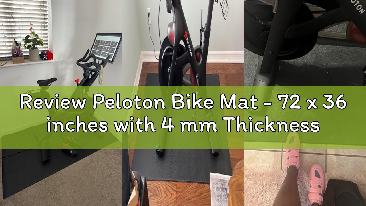 Review Peloton Bike Mat - 72 x 36 inches with 4 mm Thickness, Compatible with Peloton Exercise Bikes