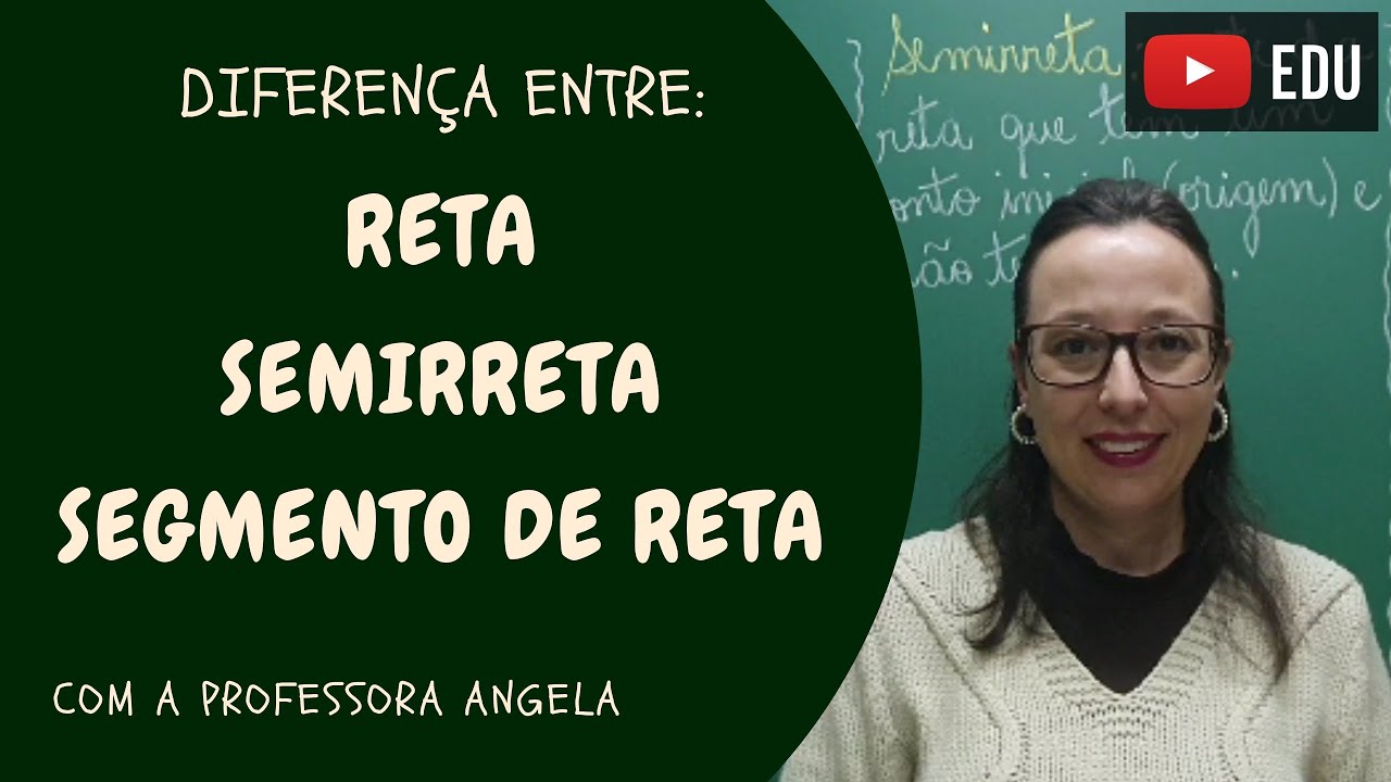 Voc&ecirc; sabe a diferen&ccedil;a entre: RETA, SEMIRRETA e SEGMENTO DE RETA - Professora Angela