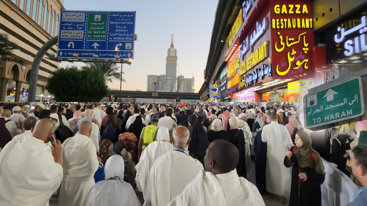 شاهد أجوا باردة في مكة وجولة في شارع الغزة وإلى المسجد الحرام 