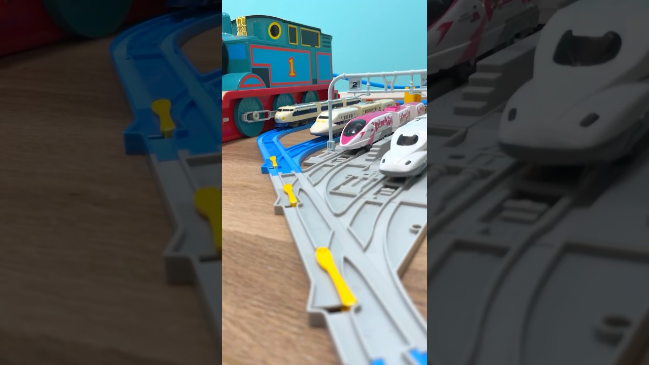 Plarail: Shinkansen departs from the train depot!