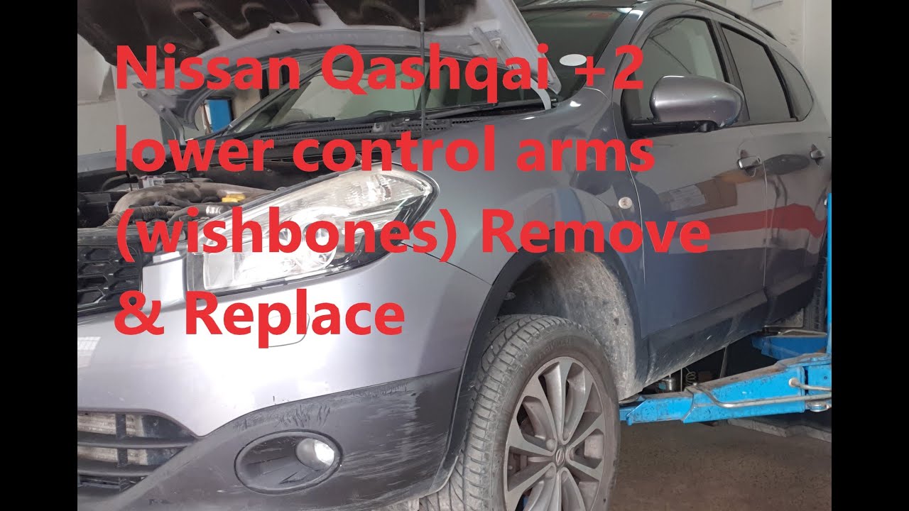 Nissan Qashqai 2 lower control arms (wishbone) remove and install