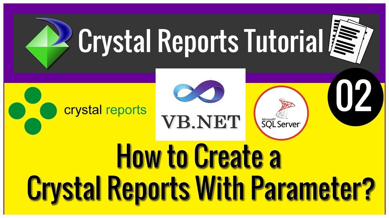 Crystal Report Tutorial in VB.Net | Create With Parameter Crystal Report |Part-2