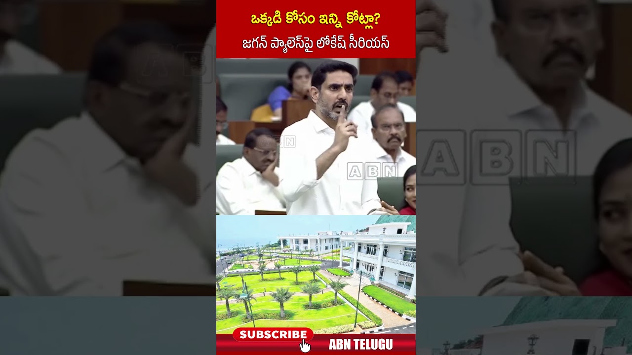 ఒక్కడి కోసం ఇన్ని కోట్లా జగన్ ప్యాలెస్&zwnj;పై లోకేష్ సీరియస్ #naralokesh #ysjagan #vizagpalace #abn