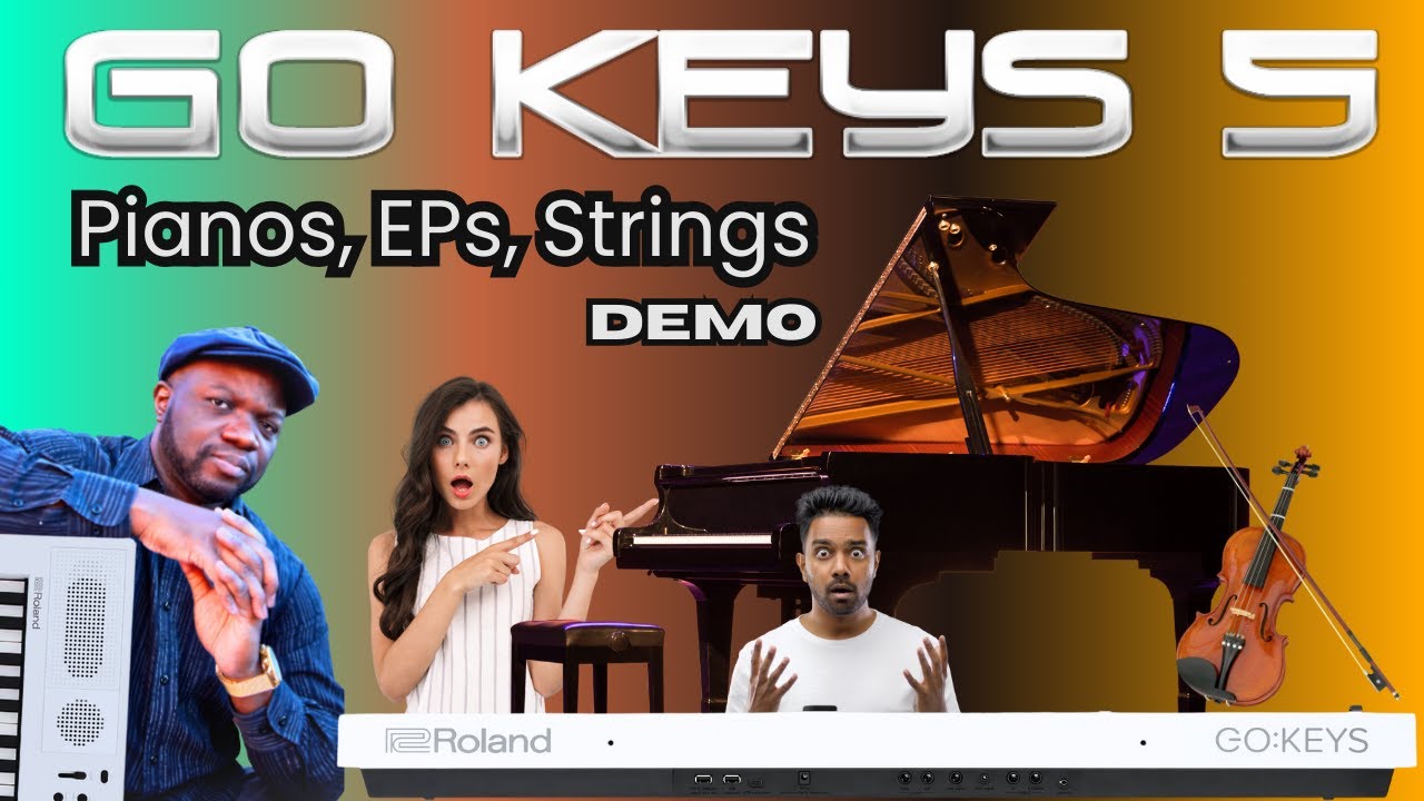 ROLAND GO:KEYS 5: Демонстрация звука: фортепиано, электрогитара, струнные, клавесин, синтезаторы ...