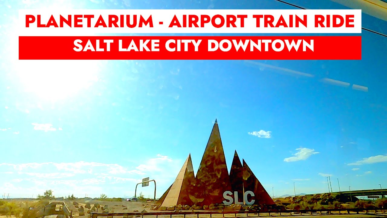 UTA TRAX 🚃 Airport Light Rail from Salt Lake City Downtown, Utah