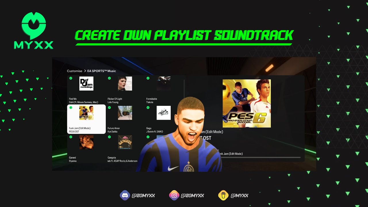 Create own Playlist Soundtrack FC 25
