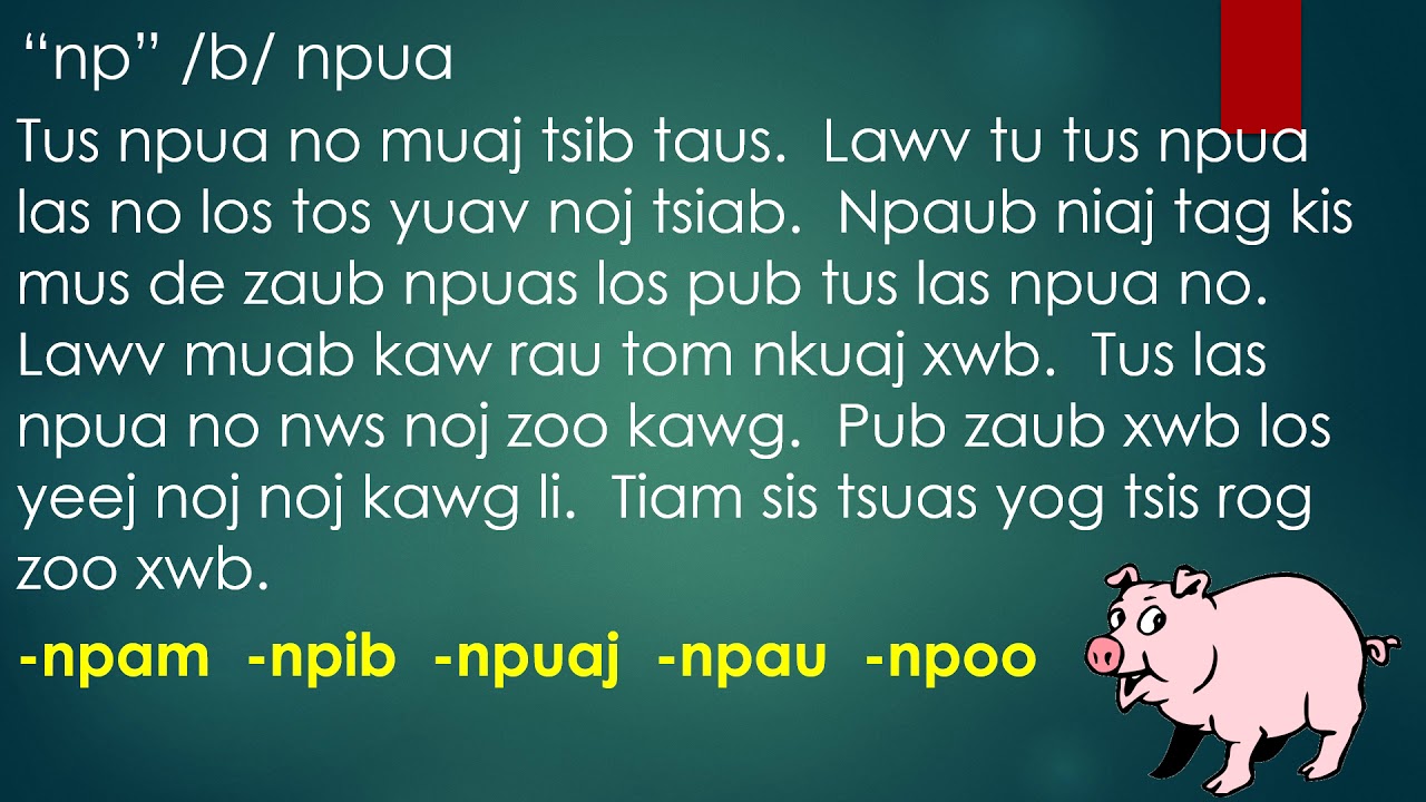 Entire Hmong Alphabet