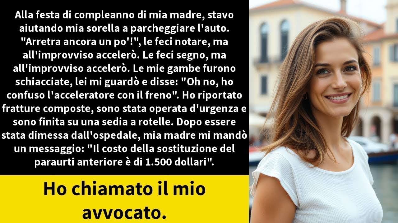 Alla festa di compleanno di mia madre, stavo aiutando mia sorella a parcheggiare l'auto