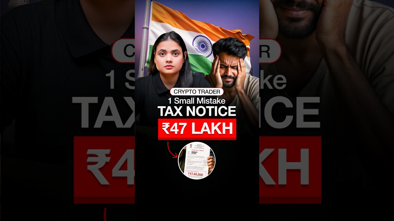 🚨BREAKING: 🇮🇳INDIAN Crypto Trader Got a ₹47 Lakh Tax Notice! #cryptotax #india