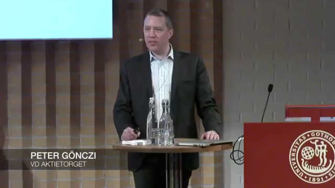 VD Peter G&ouml;nczi presenterar AktieTorget p&aring; Life Science-dagen 2015