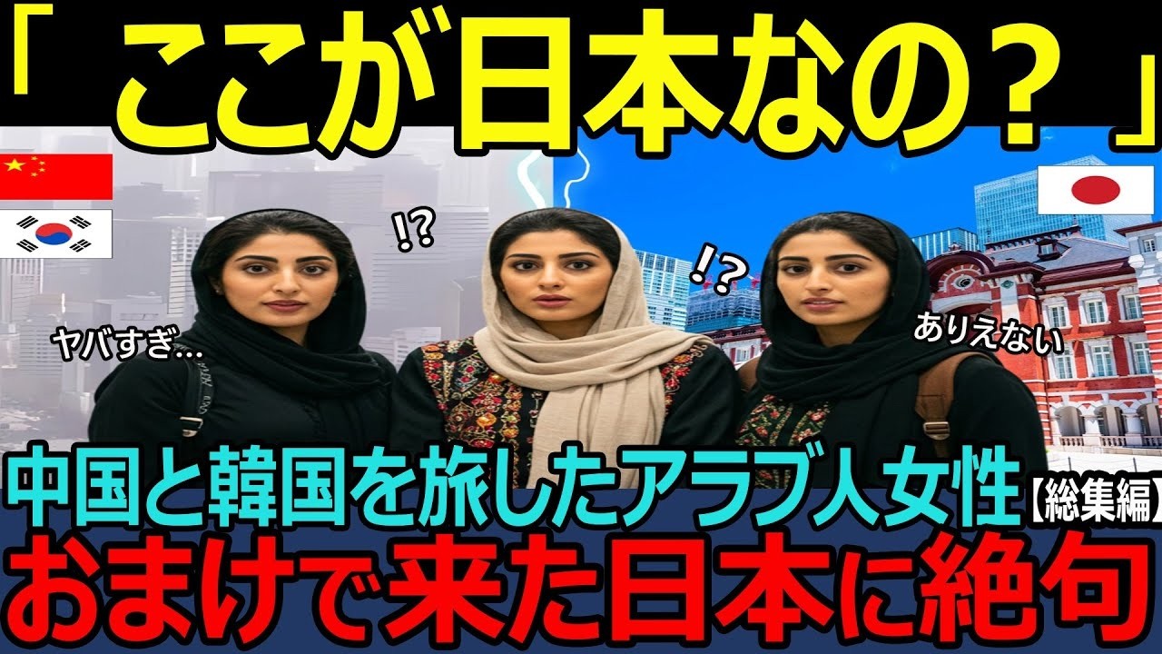 【海外の反応】「中韓とは別世界だ！」日本を訪れたアラブ人女性が腰を抜かした真実とは？想像を絶する光景に世界が驚愕！