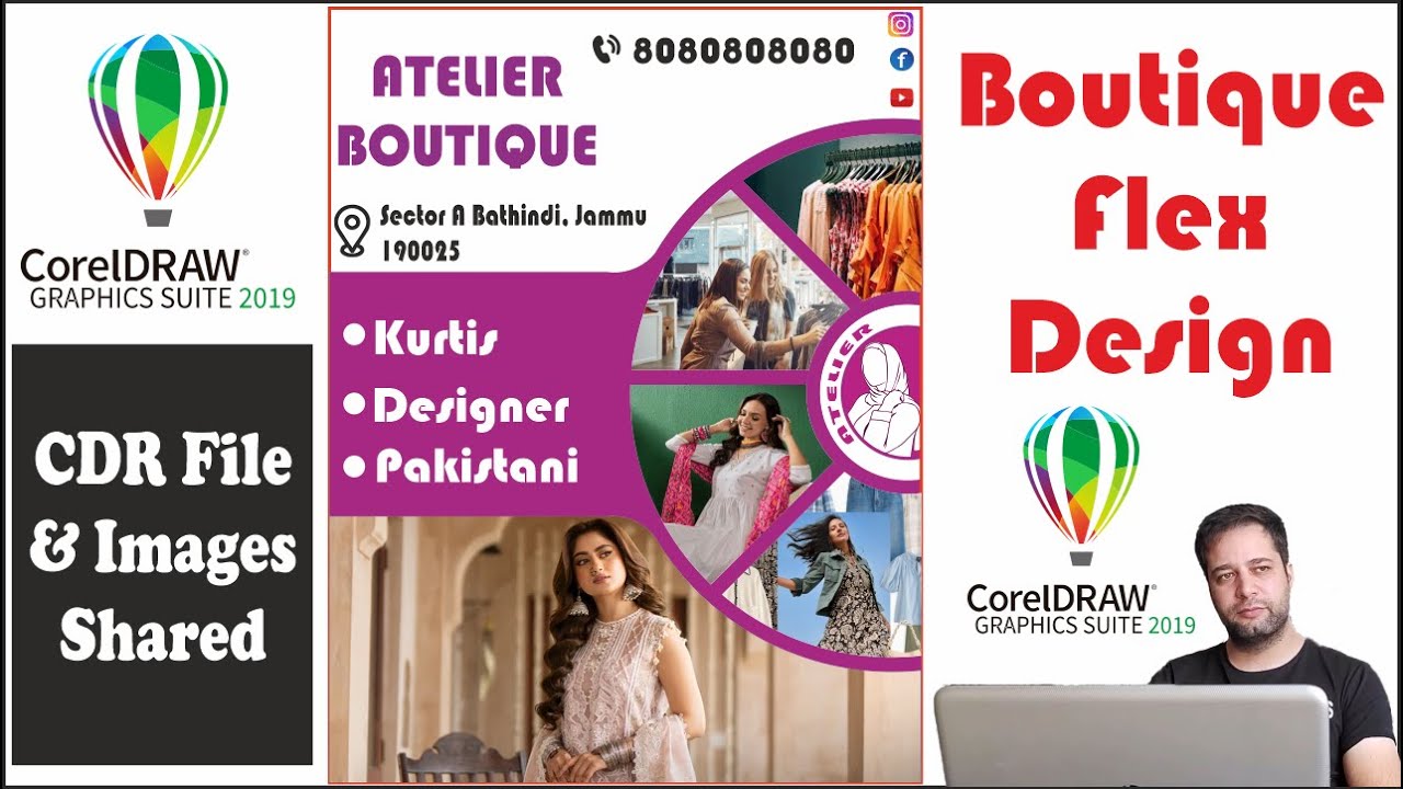 Boutique Poster design in coreldraw | Boutique banner tips | Cloth Shop Poster Design