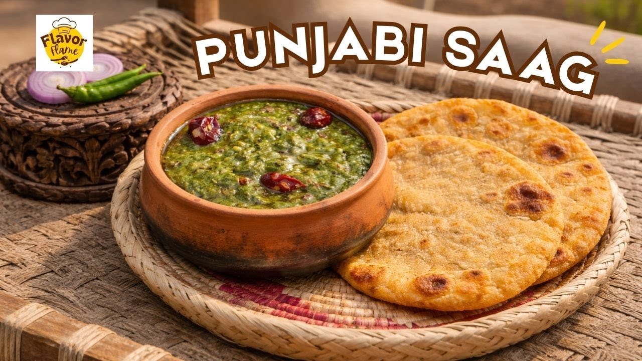 Saag Handi With Makki Ki Roti | Sarson ka saag recipe | Saag tadka recipe | Mix saag recipe