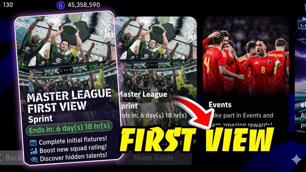 Master League First View in eFootball 2026 &bull; How to play Master League in eFootball 2026