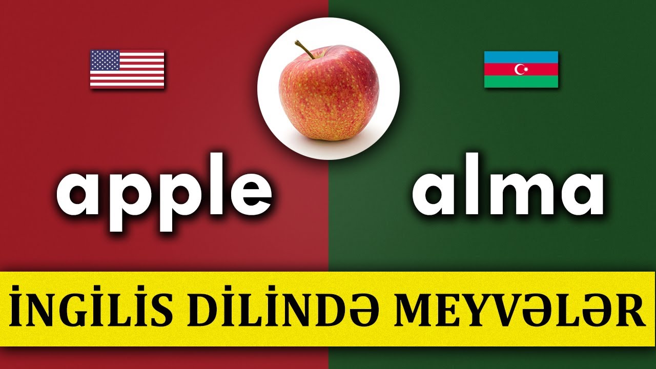 İngilis dilində meyvələr | Amerika İngiliscəsi ilə