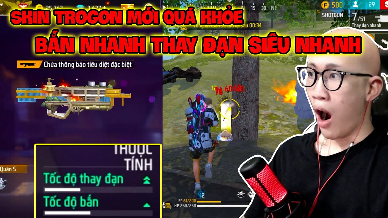 Box Free Test Skin Trogon Mới Si&ecirc;u Khỏe. Bắn Vừa Nhanh Nạp Đạn Cũng Nhanh. Leo Rank Sever Banglades