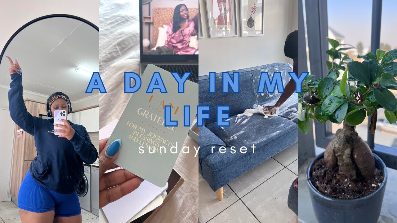 a day in my life - sunday reset, couch cleaning, journalling