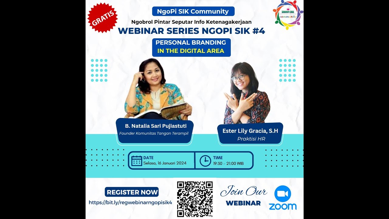 Webinar Series NgoPi SIK #4 : Personal Branding In The Digital Area