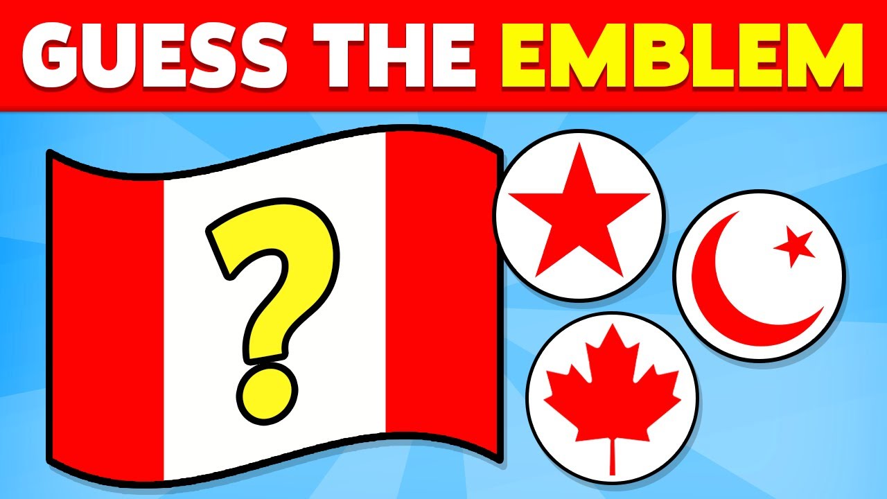 Guess The Emblem of The Flag 🏳️&zwj;🌈 | Easy, Medium, Hard, Impossible | Flag Quiz