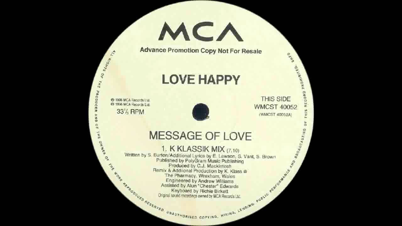 (1996) Love Happy - Message Of Love [K-Klass K-Klassik RMX]