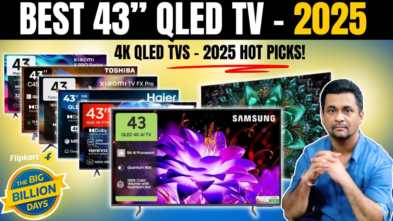 Top 5 Best 43 Inch QLED TV in India 2025 – Best 4K TV | Best Smart LED TV Deals 2025