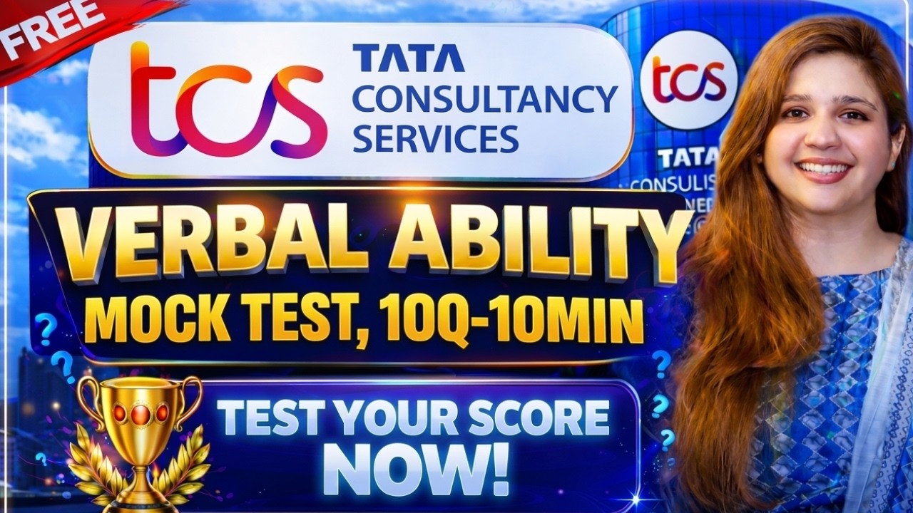 TCS NQT Verbal Ability Mock Test | Real Exam Questions : 10Questions - 10Minute