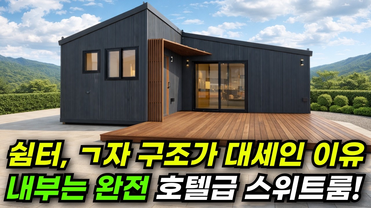 이게 쉼터라고요? 호텔보다 좋다는 ㄱ자 구조 #집 #주택 #이동식주택 #소형주택 #체류형쉼터 #농촌체류형 #농막 #모듈러 #전원주택 #목조주택 #세컨하우스 #컨테이너 #하우스