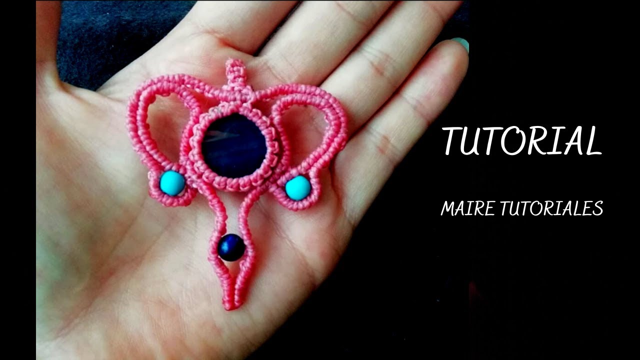 Tutorial  útero collar macrame/paso a paso
