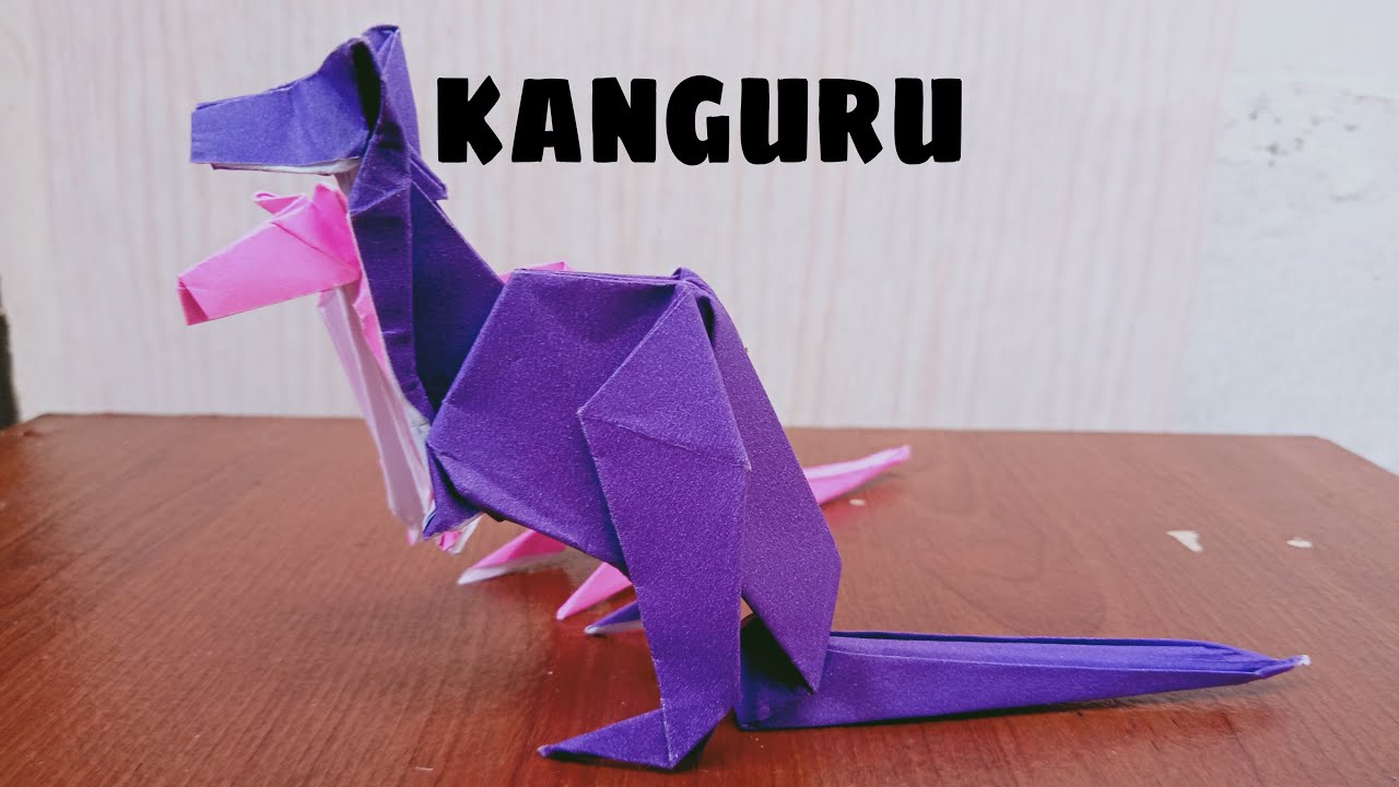 cara membuat origami kangguru !!how to make origami kangaroo