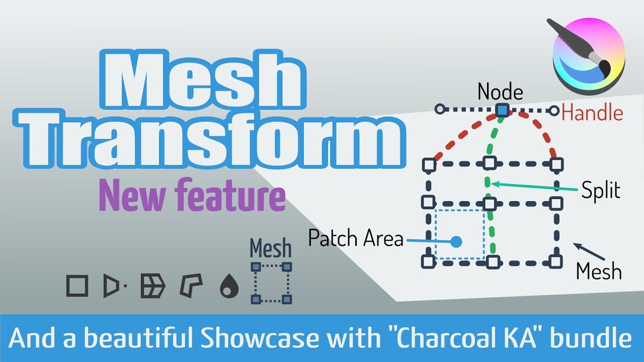 NEW Mesh Transform finally in Krita, 2020! 😍😍