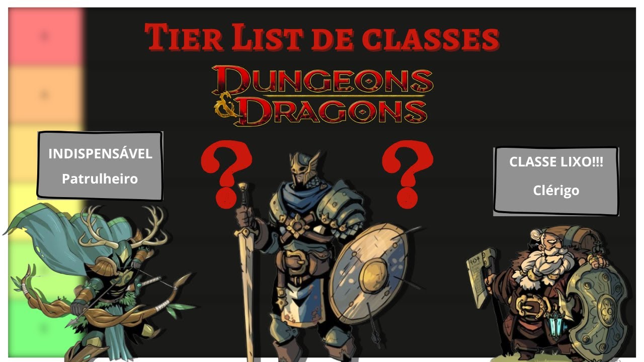 TIER LIST DAS CLASSES DE DUNGEONS AND DRAGONS #rpgbrasil #dungeonsanddragons #rpgdemesa