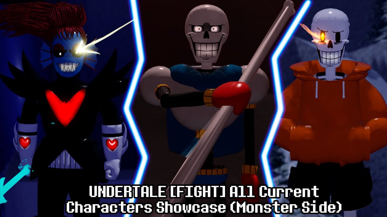 NEW HIGH QUALITY AND VERY FUN GAME! UNDERTALE [FIGHT] All Current Characters Showcase (Monster Side)